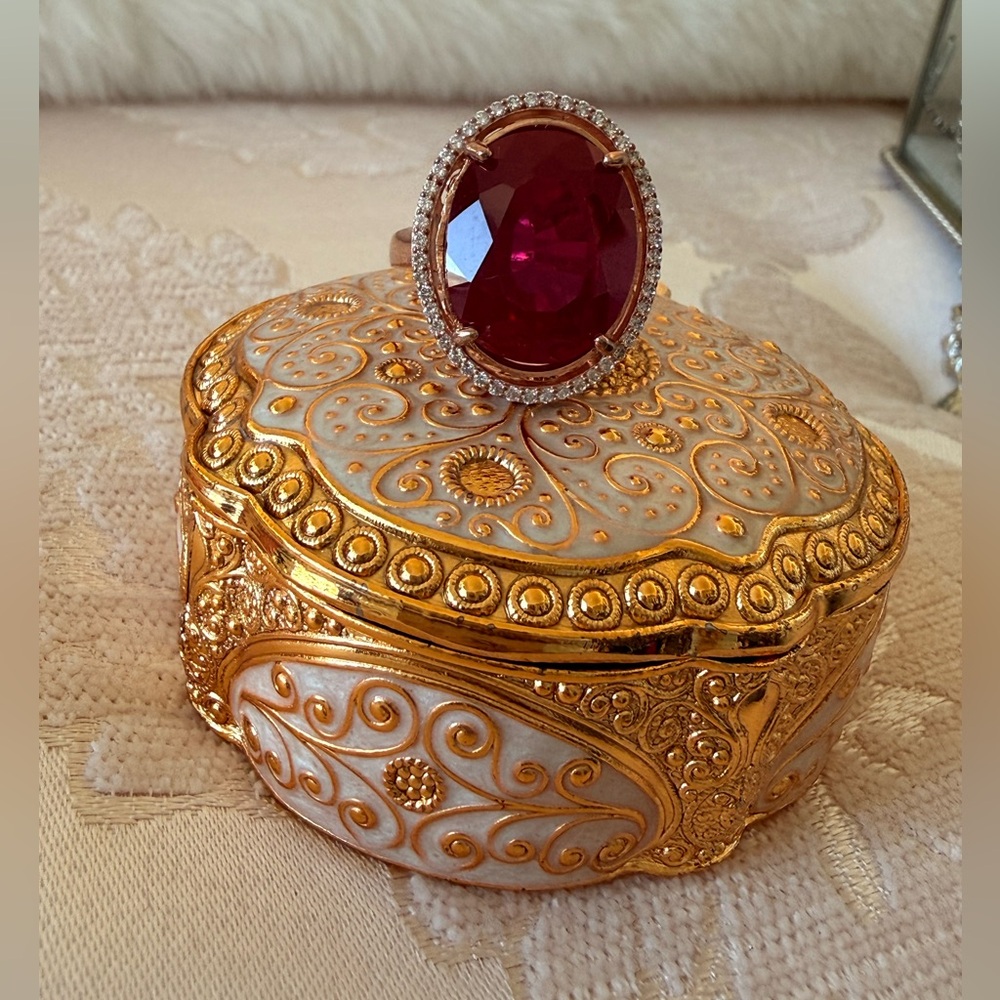 Radiant Ruby Red Statement Ring - image 1